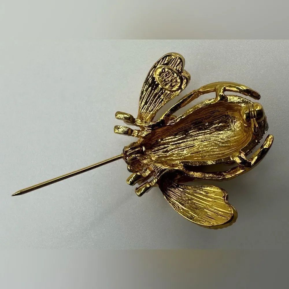 Joan Rivers Royal Blue Bee Pin - Picture 5 of 6